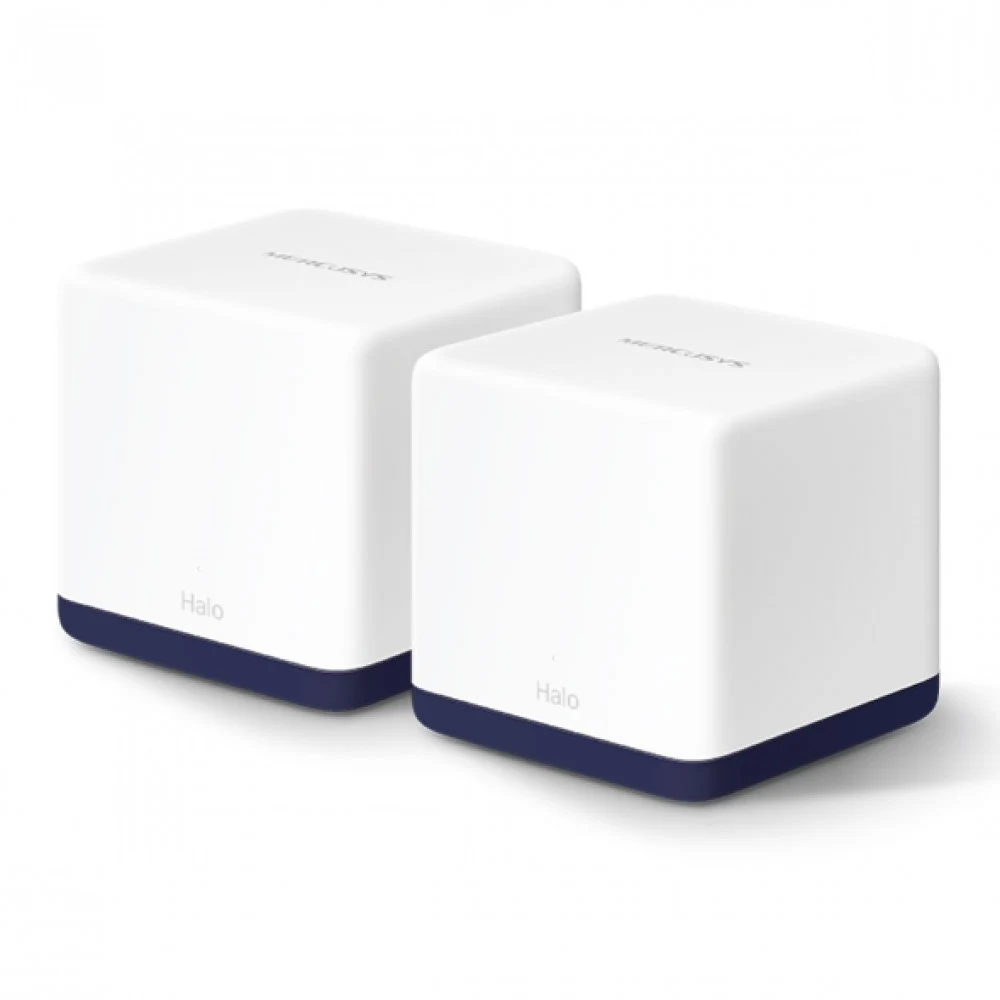MERCUSYS AC1900 Домашняя Mesh Wi-Fi система, до 600 Мбит/с на 2,4 ГГц + до 1300 Мбит/с на 5 ГГц, 3 встроенные антенны, по 3 гигабитных порта на каждом устройстве (автоопределение WAN/LAN), 2 шт.