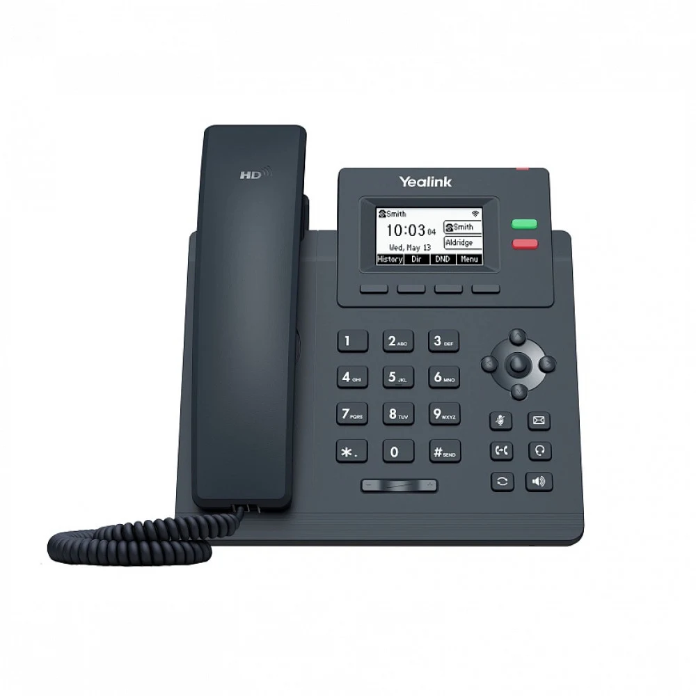 Телефон YEALINK SIP-T31W, 2 аккаунта, дисплей 2.3", Wi-Fi, PoE, БП в комплекте, шт