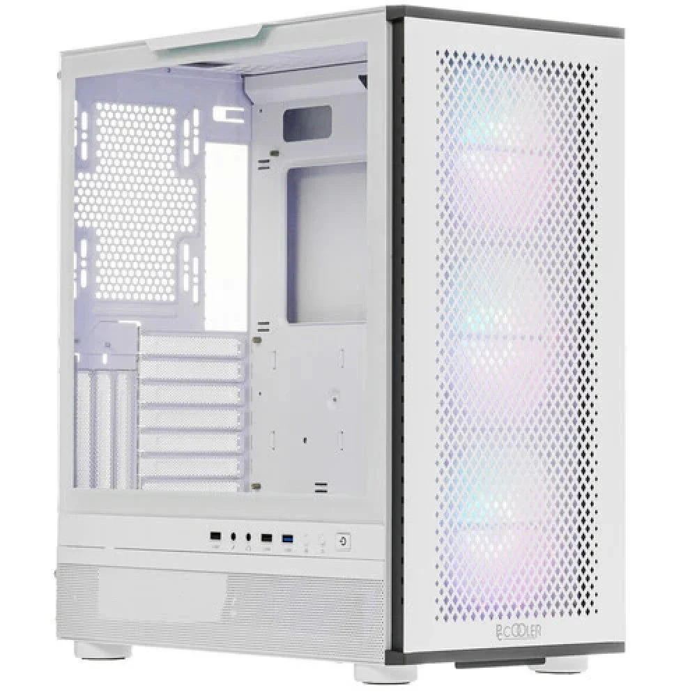 Корпус PcCooler ME200 MESH WH белый без БП ATX 6x120mm 6x140mm 2xUSB2.0 1xUSB3.0 audio bott PSU