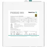 Блок питания, Deepcool, PX850G WH R-PX850G-FC0W-EU, 850W, ATX 3.0, Gold, APFC, 20+4 pin, 2*4+4pin, 8*Sata, 4*Molex, 3*PCI-E 6+2 pin, 1*(16Pin)12VHPWR, Модульный, Вентилятор 13.5 см, Кабель питания,