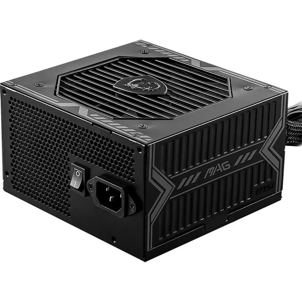 Блок питания MSI MAG A550BNL, 550W, Active PFC, 80 PLUS Bronze (up to 85%), ATX 24 PIN x1, CPU 4+4 PIN x1, PCI-e 2(6+2) PIN1(2), SATA x5, OVP, OCP, OPP, SCP, 8.0A max., 34.8dBA, Non-Modular, ATX, MA