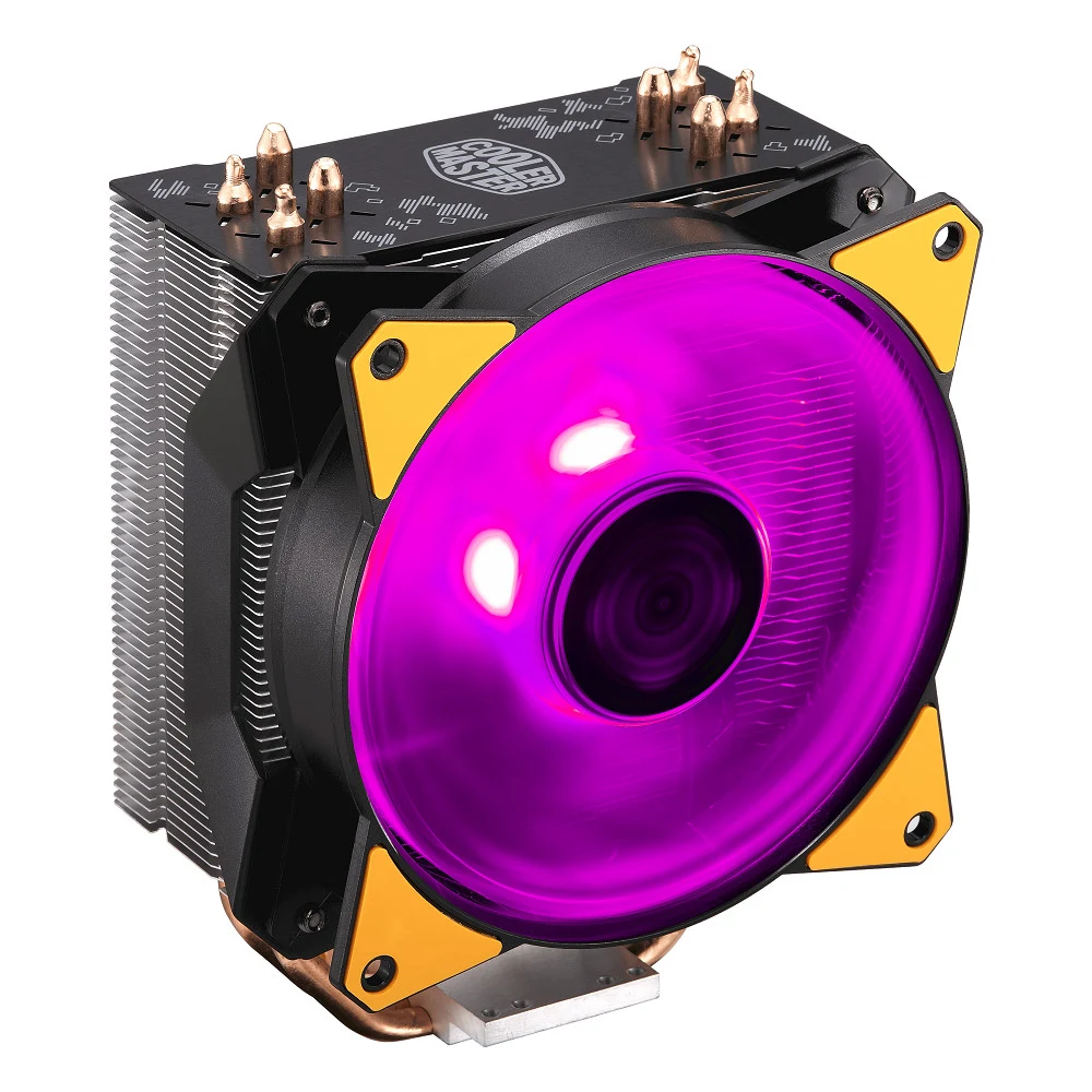 Вентилятор для CPU CoolerMaster MasterAir MA410P TUF Intel&AMD RGB 4-pin(PWM) 650-2000RPM 30dBA(Max) LGA1151/1150/1155/2066/2011-v3/2011/AM4/AM3+/FM2+ MAP-T4PN-AFNPC-R1