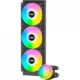 Водяное охлаждение для процессора/ Water Cooling System SAMA L60 Black (360mm, Black, ARGB/ Fans: 3x120mm, 82.79CFM, 29dBA, 2000RPM/ Pump height 52mm, 29dBA, 2500RPM, Rad thickness 27mm/ S: 1851, 17