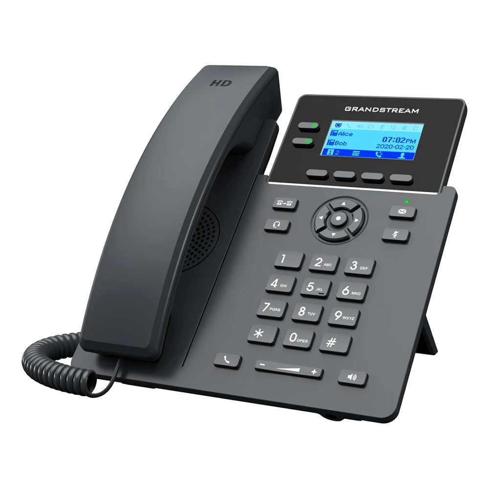 Grandstream GRP2602W (Wi-Fi) - IP телефон. 4 SIP аккаунта, 2 линии, есть подсветка экрана, два коммутируемых 10/100 Мбит/с Ethernet порта, 132 x 48 точек (2.21 дюйма’) Wi-Fi (2,4 ГГц и 5 ГГц),графич