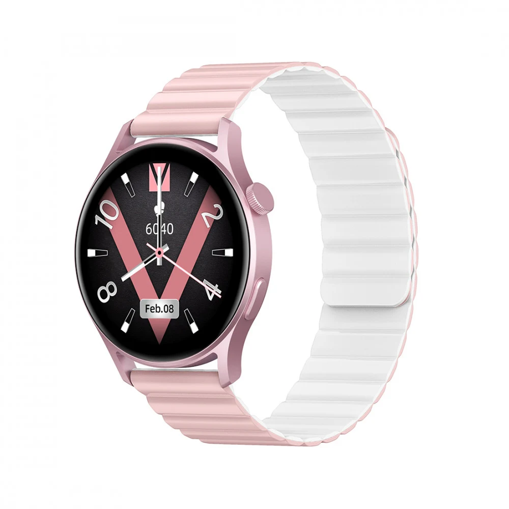 Смарт часы, Kieslect, Lady Watch Lora 2, YFT2051EU / YFT2097EU, Дисплей 1.3" AMOLED, Разрешение 360 x 360, Водонепроницаемость (IP68), Батарея 210 мАч, Розовый