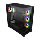 Компьютерный корпус FSP M340, Без БП, 2xUSB3.0, Type-C, 4xFAN120 ARGB, 2xGlass, Black, ATX M340-BA