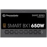 Блок питания, Thermaltake, Smart BX1 650W, PS-SPD-0650NNSABE-1, 650W, ATX, Bronze, APFC, 20+4 pin, 4+4pin, 6*Sata, 4*Molex, 2*PCI-E 6+2 pin, FDD, Non-modular, Вентилятор 12 см, 150*86*140мм, Чёрный