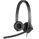 Гарнитура Logitech H570e Stereo черная, накладные амбушюры, поворотный микрофон, управление на кабеле, USB кабель 2.1м (053304)