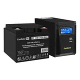Комплект ИБП EX295986RUS + батарея 40Aч EX282976RUS 1шт (инвертор, синус, для котла) ExeGate SineTower SZ-600.LCD.AVR.1SH <600VA/360W, чистый синусоида, LCD дисплей, AVR, 1*Schuko, линейно-интеракти