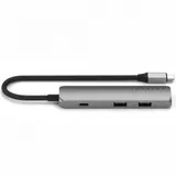 Адаптер Satechi 4-in-1 USB-C PD&2xUSB-A 3.2 Gen2&HDMI 4K@60Hz Slim Multiport Adapte. Цвет: серый космос