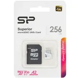 Флеш карта microSD 256GB Silicon Power Superior A2 microSDXC Class 10 UHS-I U3 Colorful 100/80 Mb/s (SD адаптер)