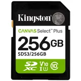 Карта памяти SD, Kingston Canvas Select Plus 256Gb, SDS3/256GB, UHS-I, U1, V10, 150Мб/с SDS3/256GB