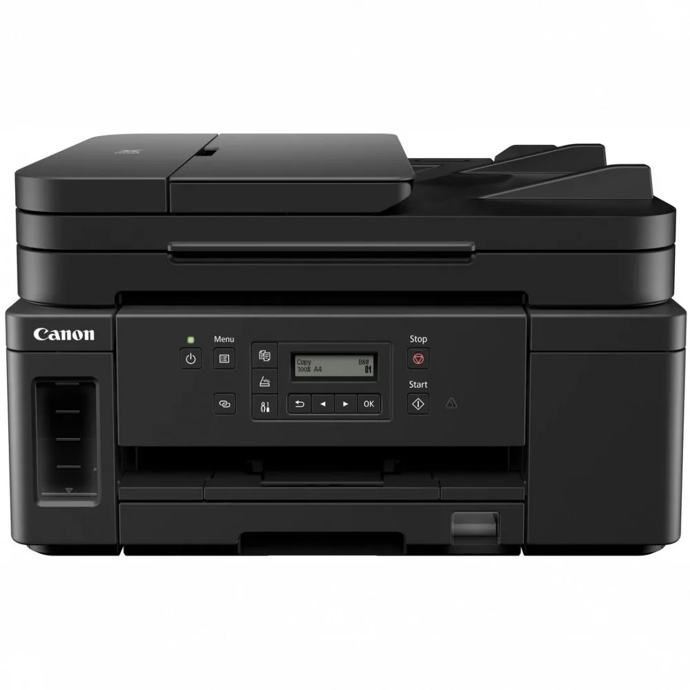 Монохромное МФУ, Canon, Pixma GM4040, 3111C009AA, Струйное, A4, 13 изобр./мин. (A4), Чернила GI-40, СНПЧ, Подача 100 листов, Планшетный сканер, 1,5 мс/линия, ЖК-экран Full dot, USB 2.0, Ethernet 10/