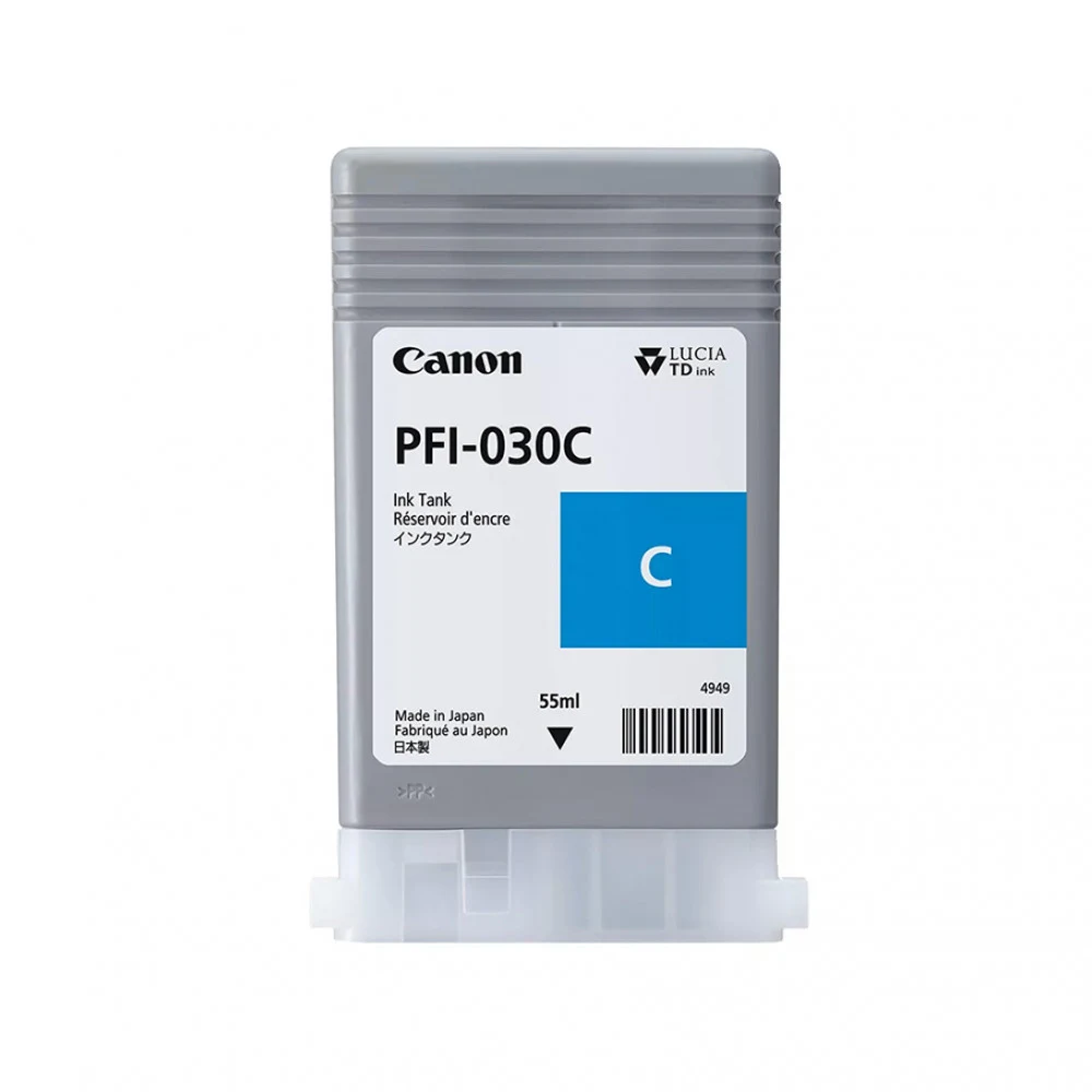 Чернила, Canon, Ink Tank PFI-030 Cyan, 3490C001AA, для imagePROGRAF TA-20/TA-30, TM-240/TM-340, 55 мл