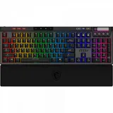 Клавиатура MSI STRIKE Pro W Silent механическая серый/черный USB беспроводная BT/Radio Multimedia for gamer LED (подставка для запястий) (S11-43RU210-CLA) кабель 2м