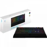 Клавиатура MSI STRIKE Pro W Silent механическая серый/черный USB беспроводная BT/Radio Multimedia for gamer LED (подставка для запястий) (S11-43RU210-CLA) кабель 2м