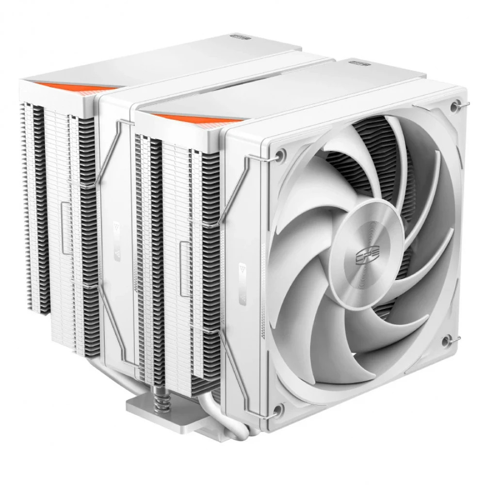 Кулер для процессора/ CPU Cooler PCCooler RZ620 WH (260W, 4-pin PWM, 157.5mm, Al/Cu, 6x6mm, 2x120mm, 86.73CFM, 32dBA, 2000RPM, S: 1851/1700/1200/115X, AM5/AM4, white)