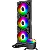 Жидкостная система охлаждения PCCooler PCCooler GI-CX360 ARGB LGA2066/2011/1366/1700/115х/775/TR4/AM4/FM1 2/2+/AM2/2+/3/3+ (6шт/кор, TDP 350W, 3 pin 5V Addressable RGB подсветка, 3х120mm PWM VortexP
