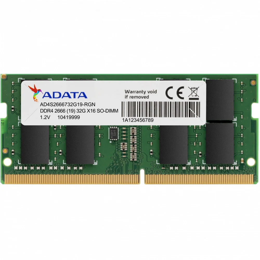 Оперативная память DDR4 8Gb 2666MHz A-Data AD4S26668G19-SGN RTL PC4-21300 CL19 SO-DIMM 260-pin 1.2В dual rank Ret [AD4S26668G19-SGN]