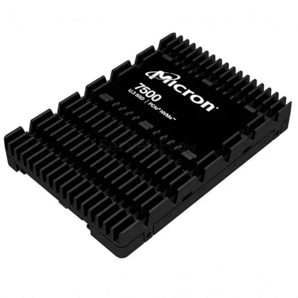 Твердотельный накопитель Micron 7500 MAX 6.4TB NVMe U.3 (15mm) PCIe NVMe Gen4 1x4 (v2.0b) R7000/W5900MB/s 3D TLC MTTF 2М 1100K/400K IOPS 35040TBW SSD Enterprise Solid State Drive, 1 year, OEM