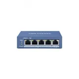 Коммутатор, Hikvision, DS-3E0505P-E(B), Неуправляемый, 4 x Gigabit RJ45, РоЕ 802.3af/at 60W, 1 x Gigabit RJ45, Настольный, Металл