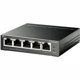 Коммутатор TP-LINK TL-SG105PE Easy Smart гигабитный 5-портовый коммутатор с 4 портами PoE+, металлический корпус, настольная установка, бюджет PoE — 65 Вт, поддержка 802.1q VLAN, приоритизация (QoS)