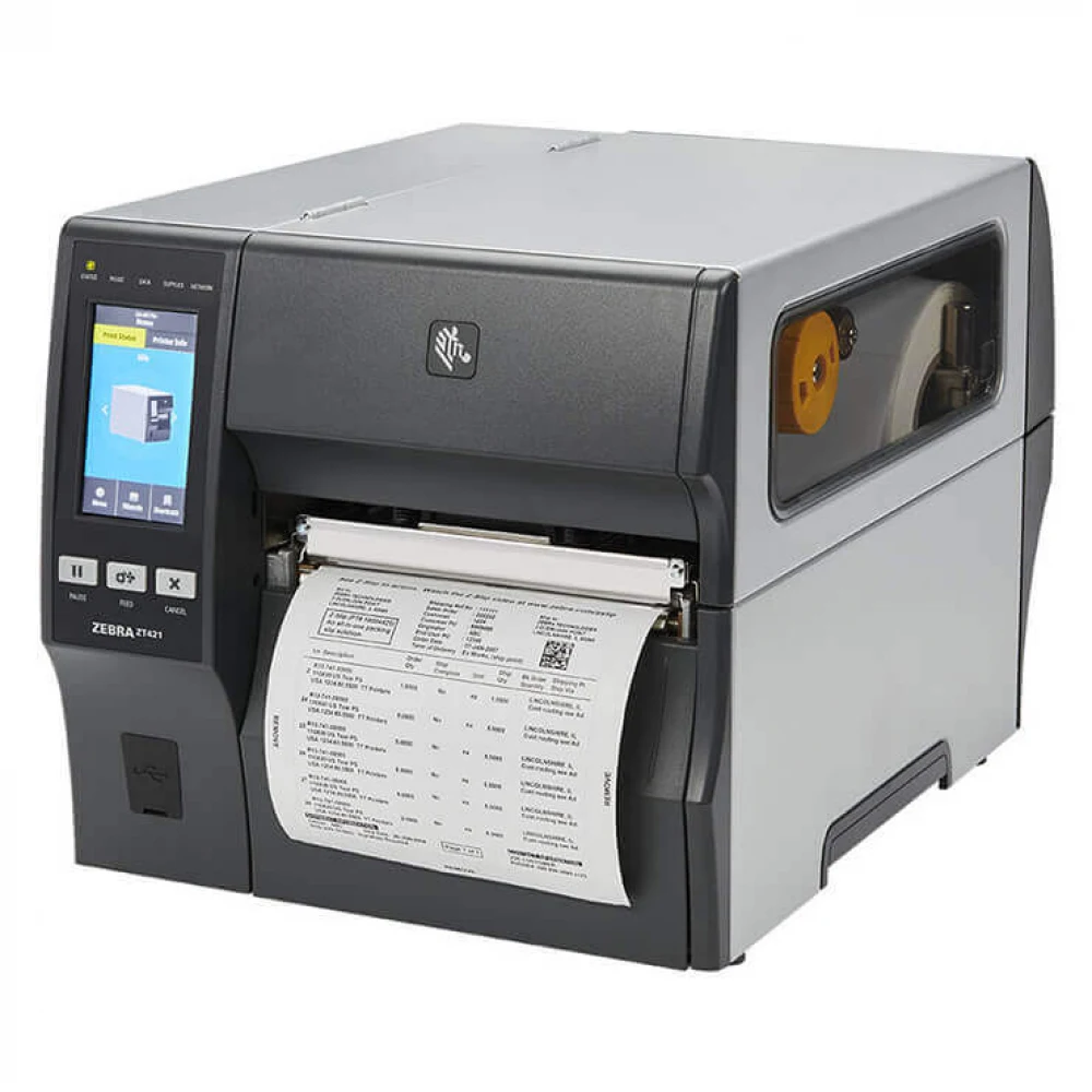 TT Printer ZT421 6", 300 dpi, Euro and UK Cord, Serial, USB, 10/100 Ethernet, Bluetooth 4.1/MFi, USB Host, EZPL