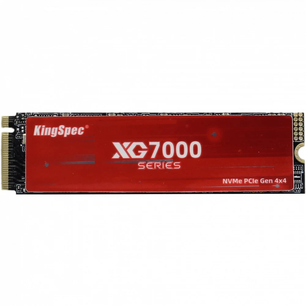 Твердотельный накопитель/ Kingspec SSD XG7000 2280, 512GB, M.2(22x80mm), NVMe, PCIe 4.0 x4, 3D NAND, R/W 7200/4400MB/s, IOPs 630 000/390 000, TBW 300, DWPD 0.89, with Heat Sink (3 года)