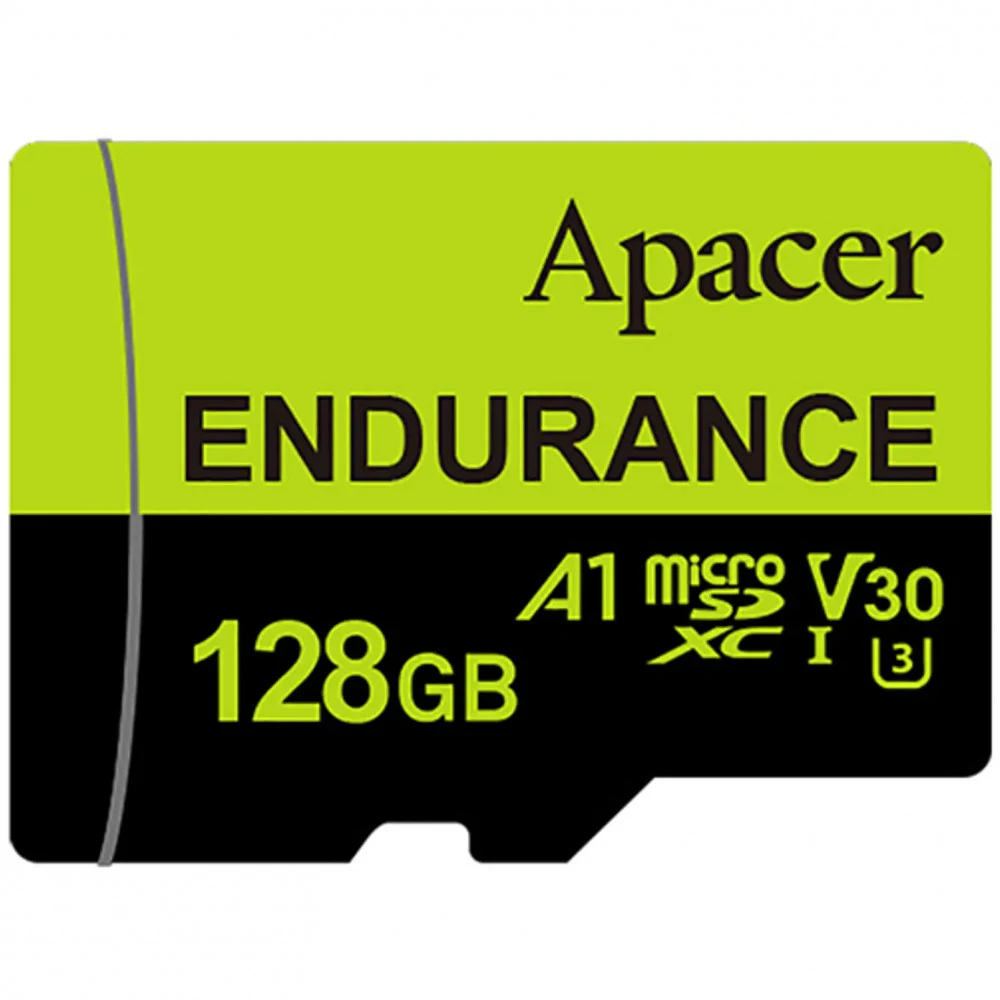 Карта памяти Micro SDXC 128GB Apacer, Class 10, UHS-I U3, V30, A1, адаптер, 100 Мбайт/с