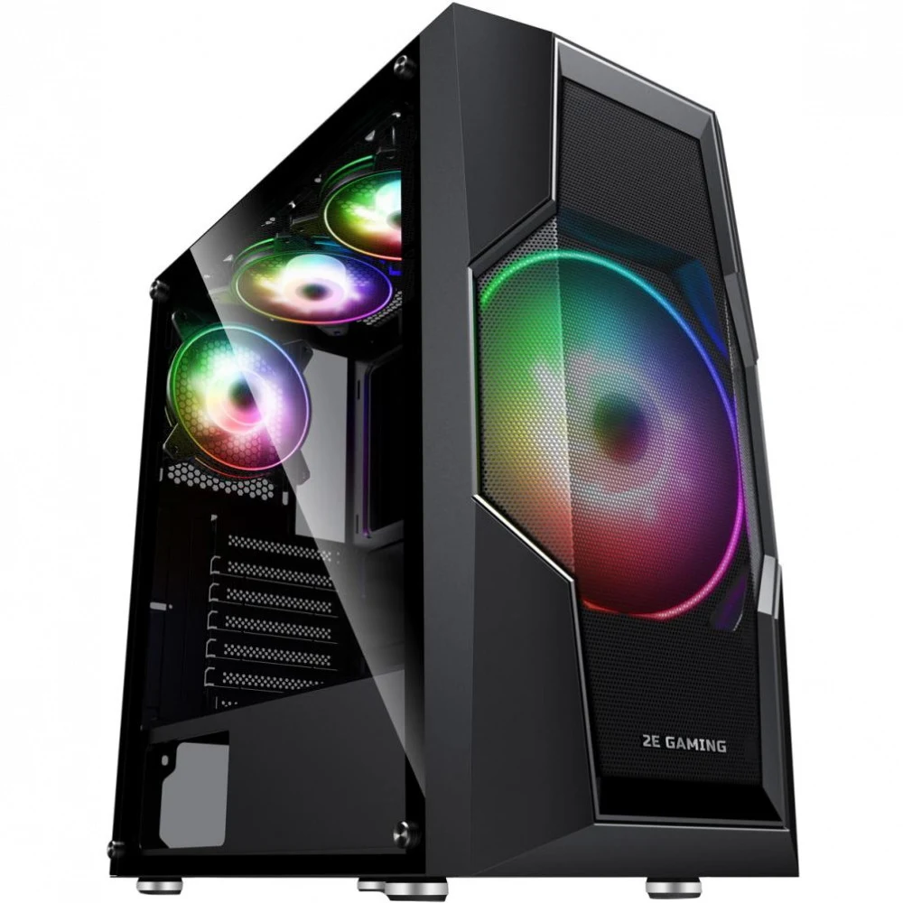 Корпус 2E Gaming Turbo G2057B, Mid Tower, ATX, Black, 2x3.5"/2x2.5" HDD, 2xUSB, 1xUSB3.0, Mic+Audio