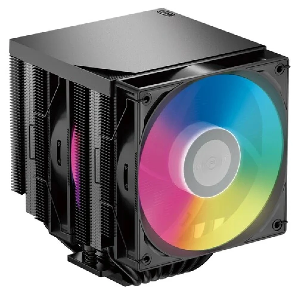 Кулер для процессора/ CPU Cooler PCCooler RT720 TC ARGB BK (270W, 4-pin PWM, 157.5mm, Al/Cu, 7x6mm, ARGB, 2x120mm, 73.32CFM, 34.9dBA, 2200RPM, S: 1851/1700/1200/115X, AM5/AM4, black)