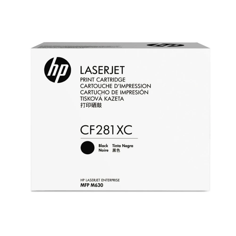 HP 81X Blk Contract LJ Toner Cartridge for LaserJet Enterprise M605/M606/M630 MFP, up to 25000 pages. HP CF281XC Black Contract LaserJet Toner Cartridge. HP LaserJet Enterprise MFP M630 high capacit