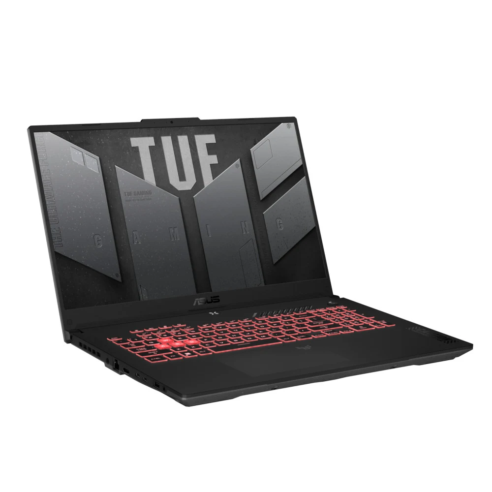 Ноутбук ASUS TUF Gaming A17 FA707NUG AMD Ryzen 7 7445HS/16Gb (D5)/SSD512Gb/RTX4050 6Gb (115W)/17.3"/IPS/FHD/1920x1080/144Hz/NoOS/RJ-45/Mecha Gray/2.6kg
