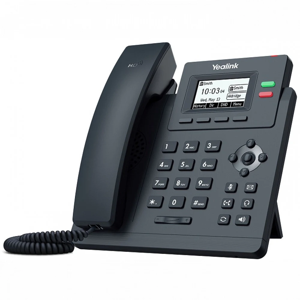 IP Телефон YEALINK SIP-T31P, 2 аккаунта ,2.3" LCD-экран 132х64, PoE, шт. БП в комплекте