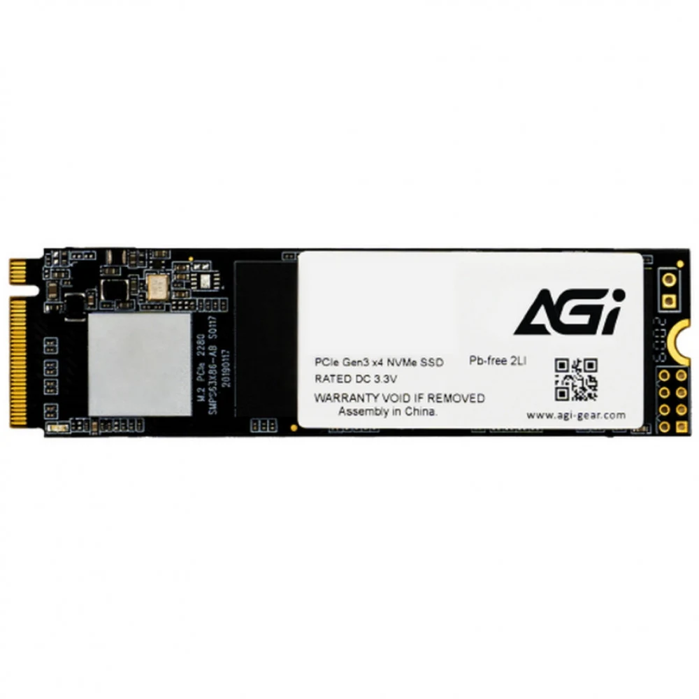 M.2 2280 1TB AGI AI298 Client SSD AGI1T0GIMAI298 PCIe Gen3x4 with NVMe, 2400/1800, MTBF 1.6M, 3D NAND, 600TBW, RTL