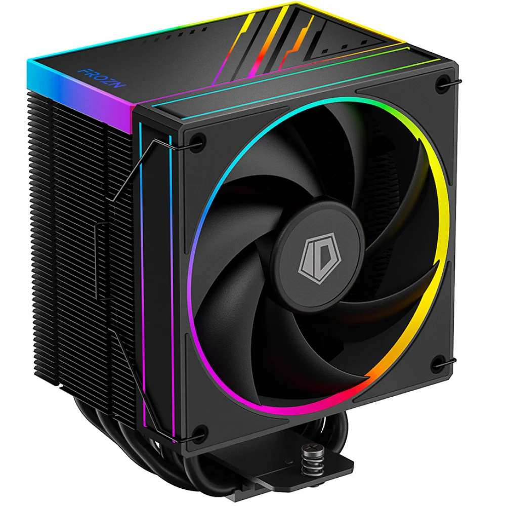 Кулер для процессора ID-COOLING FROZN A610 ARGB LGA20XX/1700/1200/115X/AM5/AM4 (10шт/кор, TDP 250W, PWM, черный, 6 тепл.трубок + медная база, ARGB FAN 120mm) RET