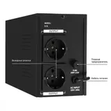 ИБП (инвертор, синус, для котла) ExeGate SineTower SN-600.LCD.AVR.2SH (600VA/360W, чистая синусоида, LCD дисплей, AVR, 2*EU/Тип F(Schuko), батарея 12V 7.2Ah, линейно-интерактивный, Black)