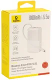 Power bank Baseus EnerFill FC51 Bipow2 Pro Digital Display, 30000mAh,22.5W,2USB Type-C,USB-A,M White