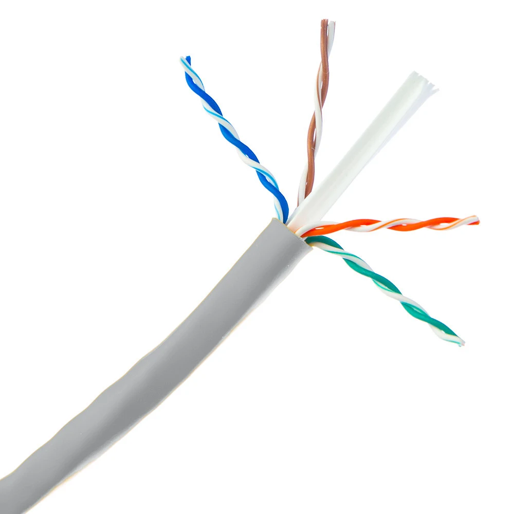 Кабель информационный ITK LC1-C604-111 кат.6 UTP 4 пары 23AWG PVC внутренний 305м серый