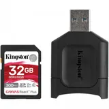 Флеш карта SDHC 32Gb Kingston, UHS-II Class U3 V90, чтение: 300Мб/с, запись: 260Мб/с <SDR2/32GB>