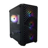Компьютерный корпус, 1STPLAYER, T5-BK-4F2C3, TRILOBITE T5-BK-4F2C3, Mini-Tower, M-ATX, USB3.0*2, USB2.0*1, HD AUDIO/Mic, 4*120мм F2 RGB вентилятор, Высота процессорного кулера 155мм, Длина VGA до 31