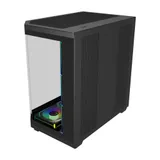 Компьютерный корпус FSP U580-BA, Без БП, 2xUSB3.0/Type-C, 7xARGB 120, Curved Glass, Black, ATX(BTF) U580-BA