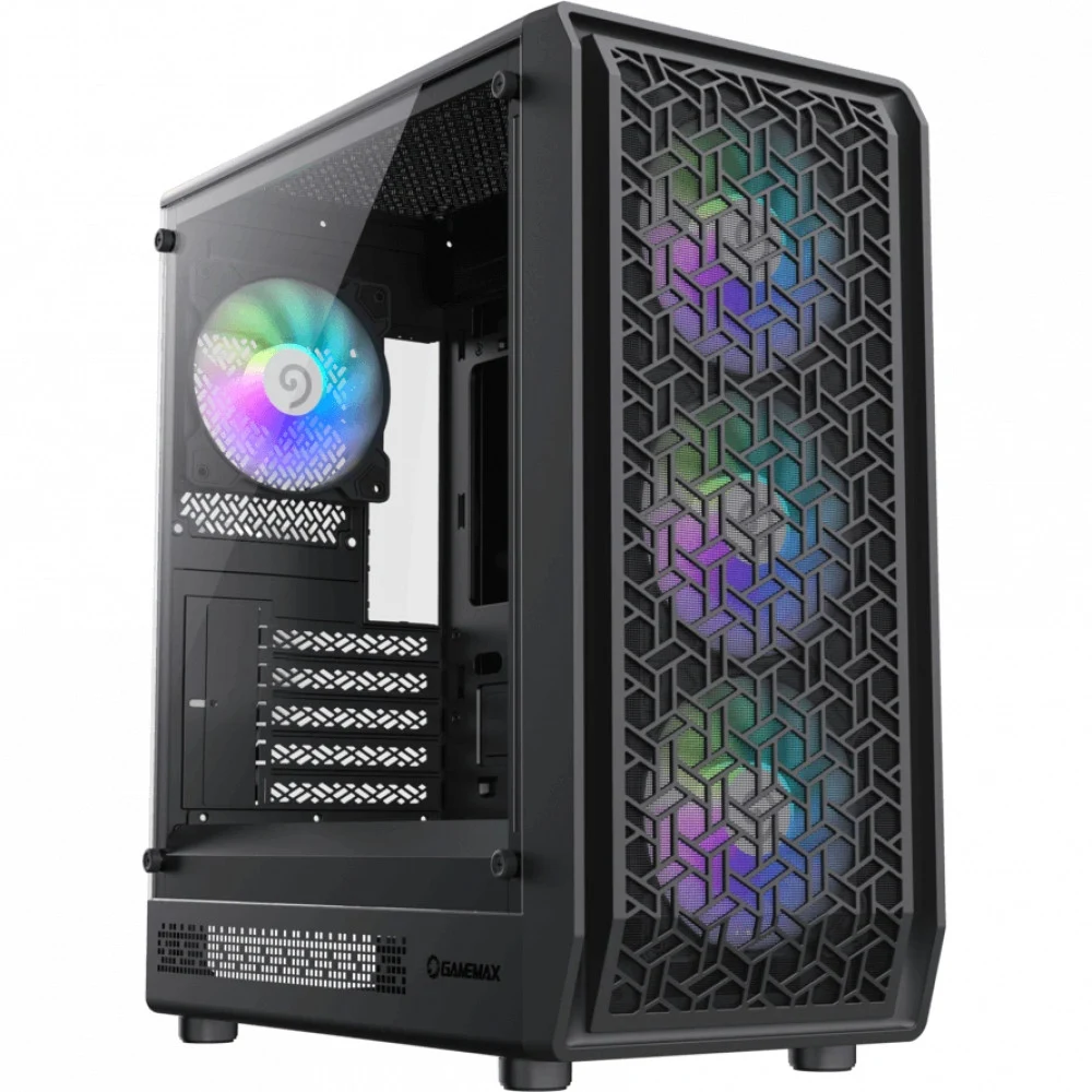 Компьютерный корпус, Gamemax, FORGE MB, 1117-3701R0004, MATX/ITX, 2*3.5"/3*2.5", Высота кулера до 155 мм, Длина VGA до 330 мм, 386x200x449 мм, Без Б/П, Черный