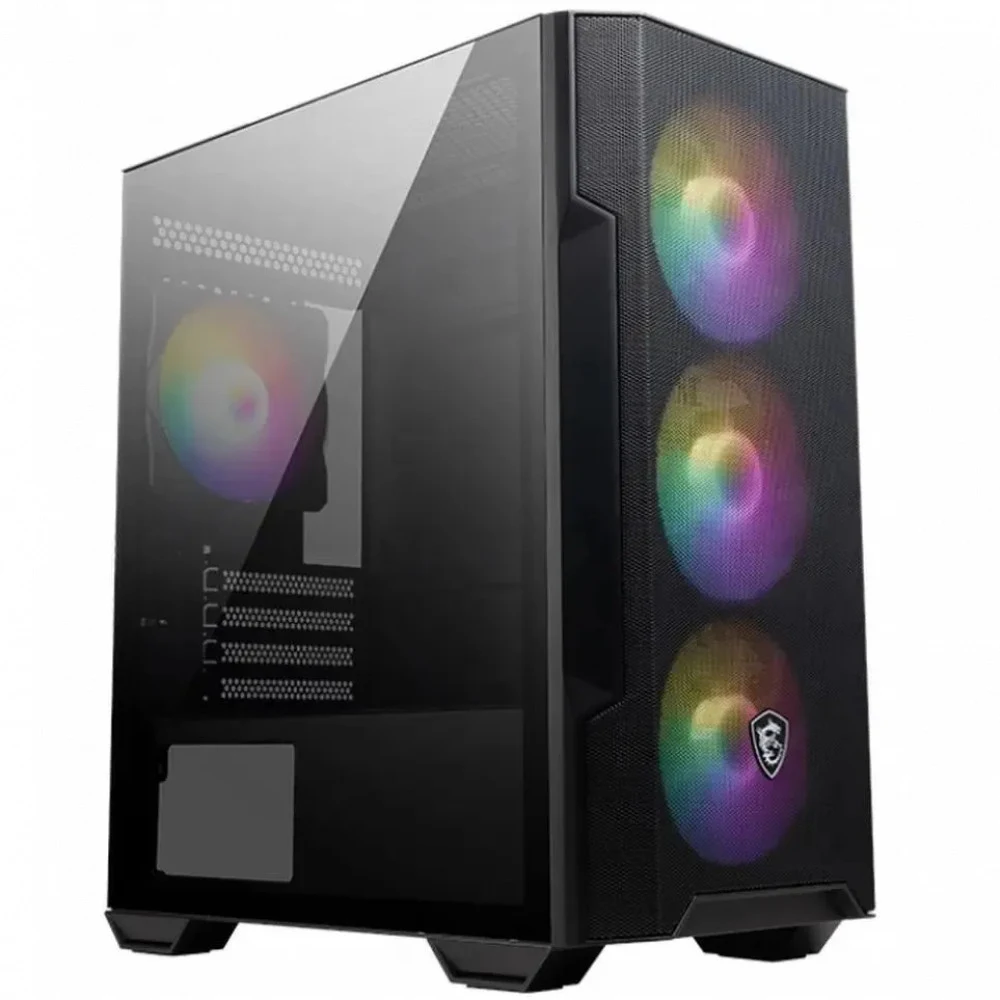 Корпус ПК без блока питания/ Case MSI MAG FORGE M100R, Mini-Tower, TG, 4x120mm ARGB, 2xUSB 2.0, 1xUSB 3.0, mATX, mITX Black