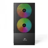 Корпус Wintek Shadow 701-B TG, MiniTower, mATX, Black, 2x3.5"/2x2.5" HDD, 2xUSB, 1xUSB3.0, Mic+Audio