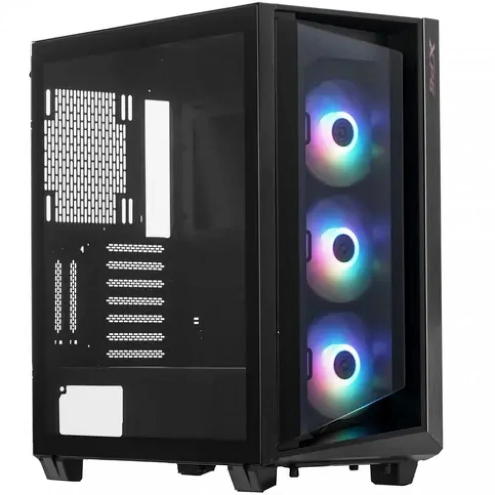 Компьютерный корпус, XPG, Cruiser Black, CRUISERST-BKCWW, Mid Tower, E-ATX/ATX/ m-ATX/ Mini-ITX, USB 3.0*2/ Type C*1/ HD-Audio+Mic, Кулер 3*12см ARGB, Высота процессорного кулера до 170мм, Длина VGA