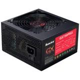 Блок питания, Huntkey, GX 750PRO, 750W, ATX 3.0, Bronze, APFC, 20+4 pin, 2*4+4pin, 4*Sata, 2*Molex, 3*PCI-E 6+2 pin, Вентилятор 12см, Кабель питания, Чёрный