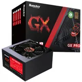 Блок питания, Huntkey, GX 750PRO, 750W, ATX 3.0, Bronze, APFC, 20+4 pin, 2*4+4pin, 4*Sata, 2*Molex, 3*PCI-E 6+2 pin, Вентилятор 12см, Кабель питания, Чёрный