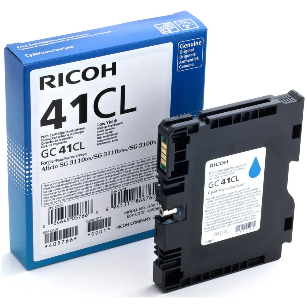 Струйный картридж Ricoh GC 41CL голубой, 600 стр., для Ricoh Aficio SG-2100N/SG-2100/SG-3110DN/SG-3110/SG-3110DNw,/SG-3110SFNw