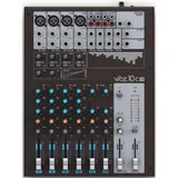LD SYSTEMS Микшер LDVIBZ10C, Микшерный пульт на 10 каналов. 4 микрофонных входа, 4 линейных стерео входа, 2 стереоканала с 2-полосным эквалайзером, имеет 10 точно работающих 3-полосных эквалайзера,